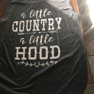 2 Charcoal Muscle tanks. Great for a Concert! 1 L & 1 XL